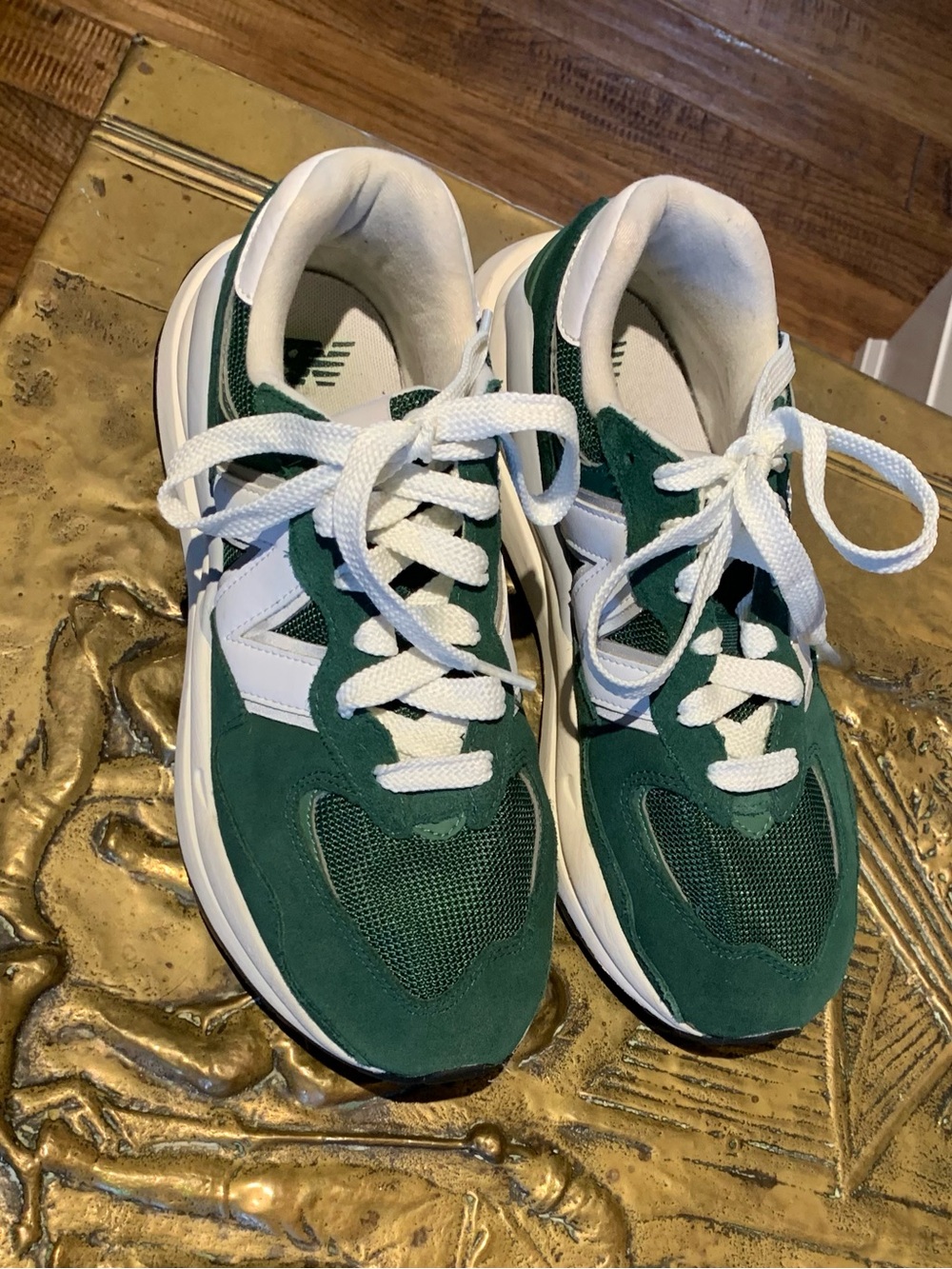 New Balance 5740 Green and White Sneakers